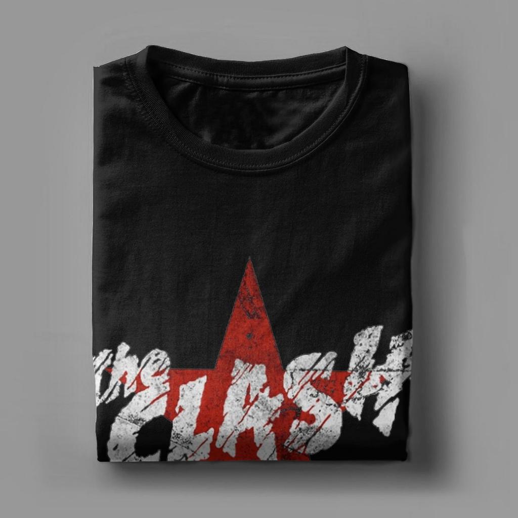 Vintage Tričko The Red Star Clash Pánské Kulatý Výstřih 100% Bavlna Tričko Krátký Rukáv Tričko Nápad na Dárek Topy