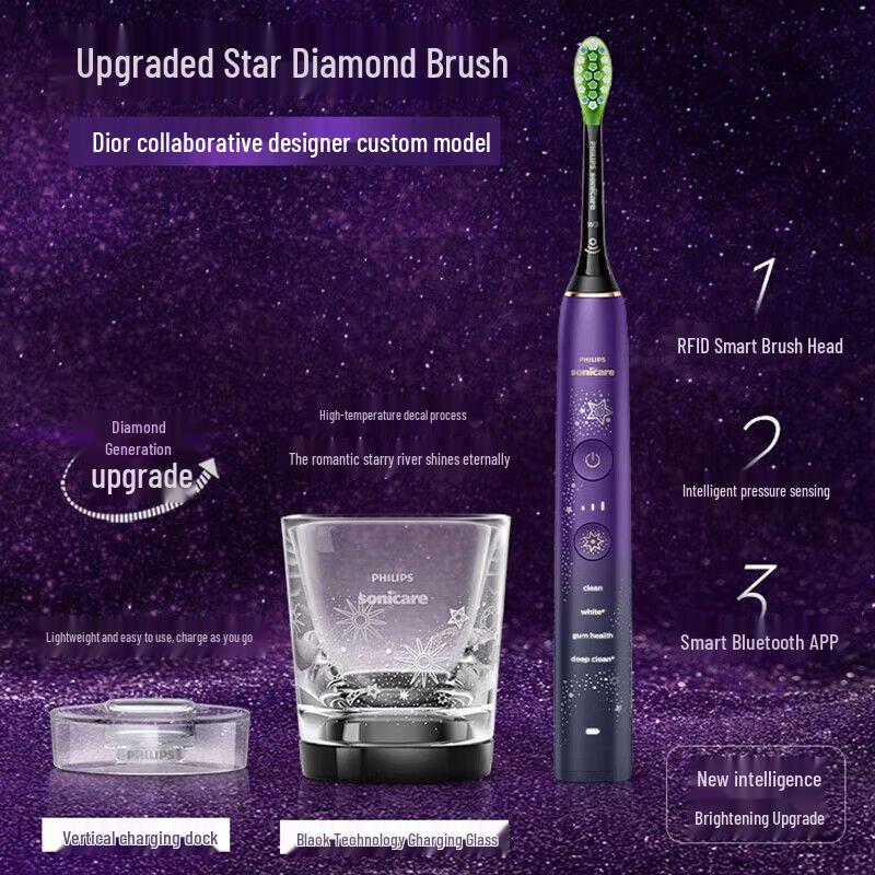 

Умная звуковая электрическая зубная щетка Philips DiamondClean 9000 Series, вилка CN (адаптер в комплекте)