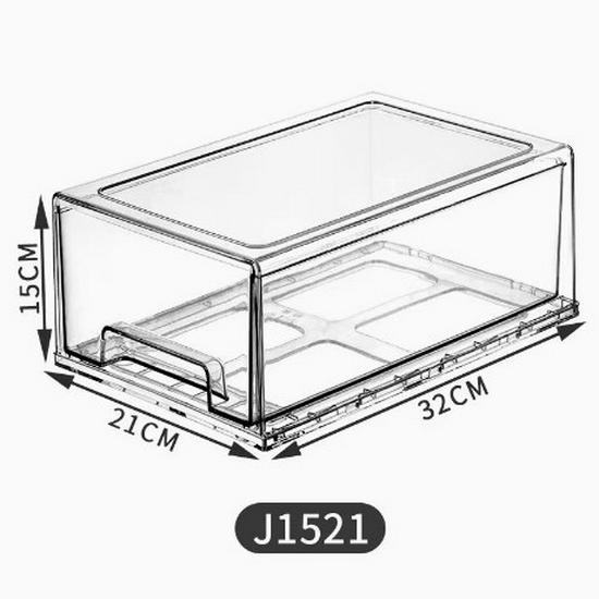 

Штабелируемый прозрачный настольный органайзер с выдвижными ящиками - Большой размер