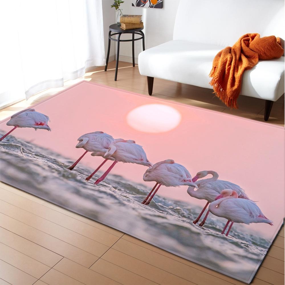 Flamingo Large Carpet Feather Wind Bedroom Floor Mat