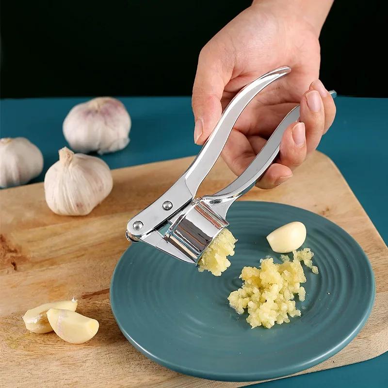 Garlic Press Garlic Smasher Squeezer Stainless Steel Manual Press Grinding Tool Handheld Ginger Mincer Tools Kitchen Accessories