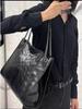 Luxury Quilted Genuine Leather Women's Tote - Large Capacity Fashion Chain Hobo Bag