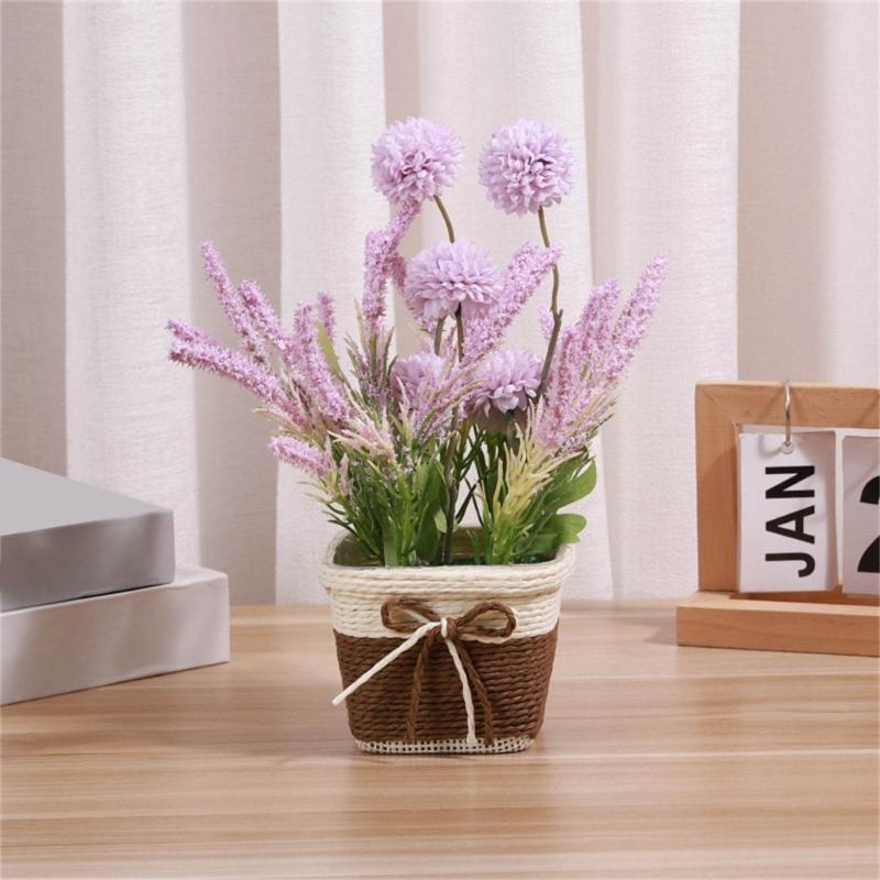 Tabletop Artificial Flower Decorations Simulation Potted Plant Ornaments
