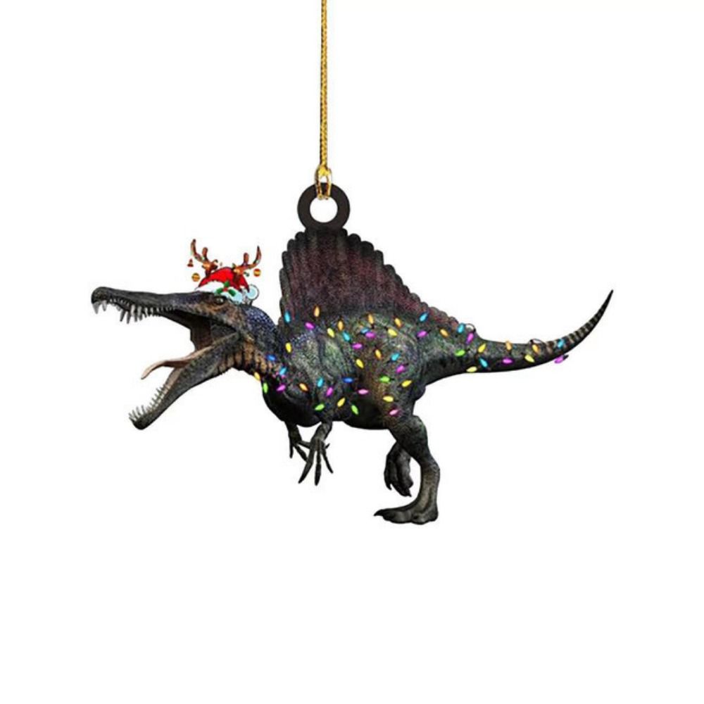 Acrylic Christmas Tree Dinosaur Pendant Decorative Acrylic Christmas Tree Decoration  New Year