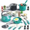 High Quality Christmas Gifts for Girls Kids Kitchen Cooking Toy Set Play Food With Pots Pans Cookware Play Role Playing Toys