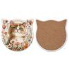 Cat Ceramic Coasters Cork Bottom Coffee Coaster Non-Slip Durable Heat Insulation Mats Home and Decoration Kitchen Utensils