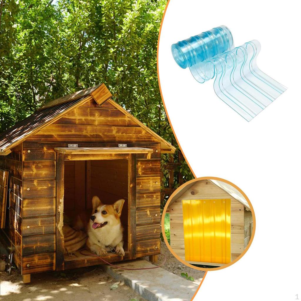 PVC Door Curtain Strips Warehouse Supplies Easy to Cut and Install Croppable Length 5ft Dog