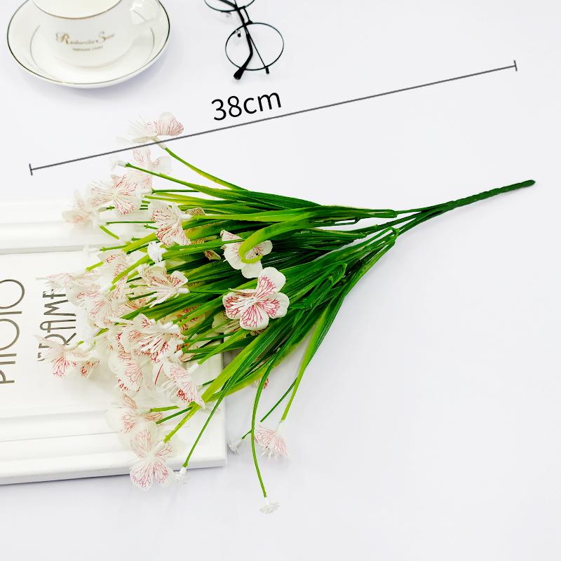 Artificial Daisy, Orchid, Sunflower & Green Plant Bunch for Bedroom Decoration