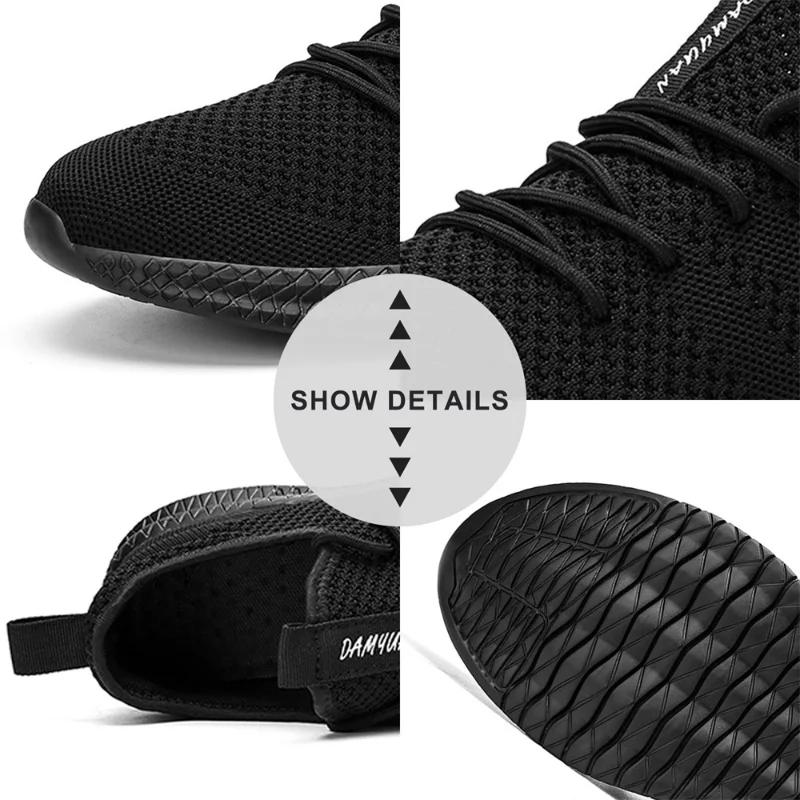 2025 Summer Trendy Fujeak Men's Ultralight Running Shoes - Breathable Mesh Casual Sneakers with Anti-slip Function, Solid Colour