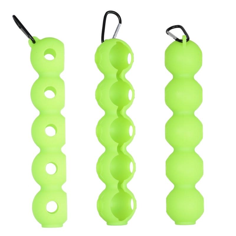 Golf Ball Holder,Holds 5Golf Balls Easy Attachment to Bag or Cart,Golf Ball Protector Cover Silicone Golf Ball Sleeve