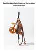 Maillard Brown Korean Chocolate Bagel Keychain Pendant