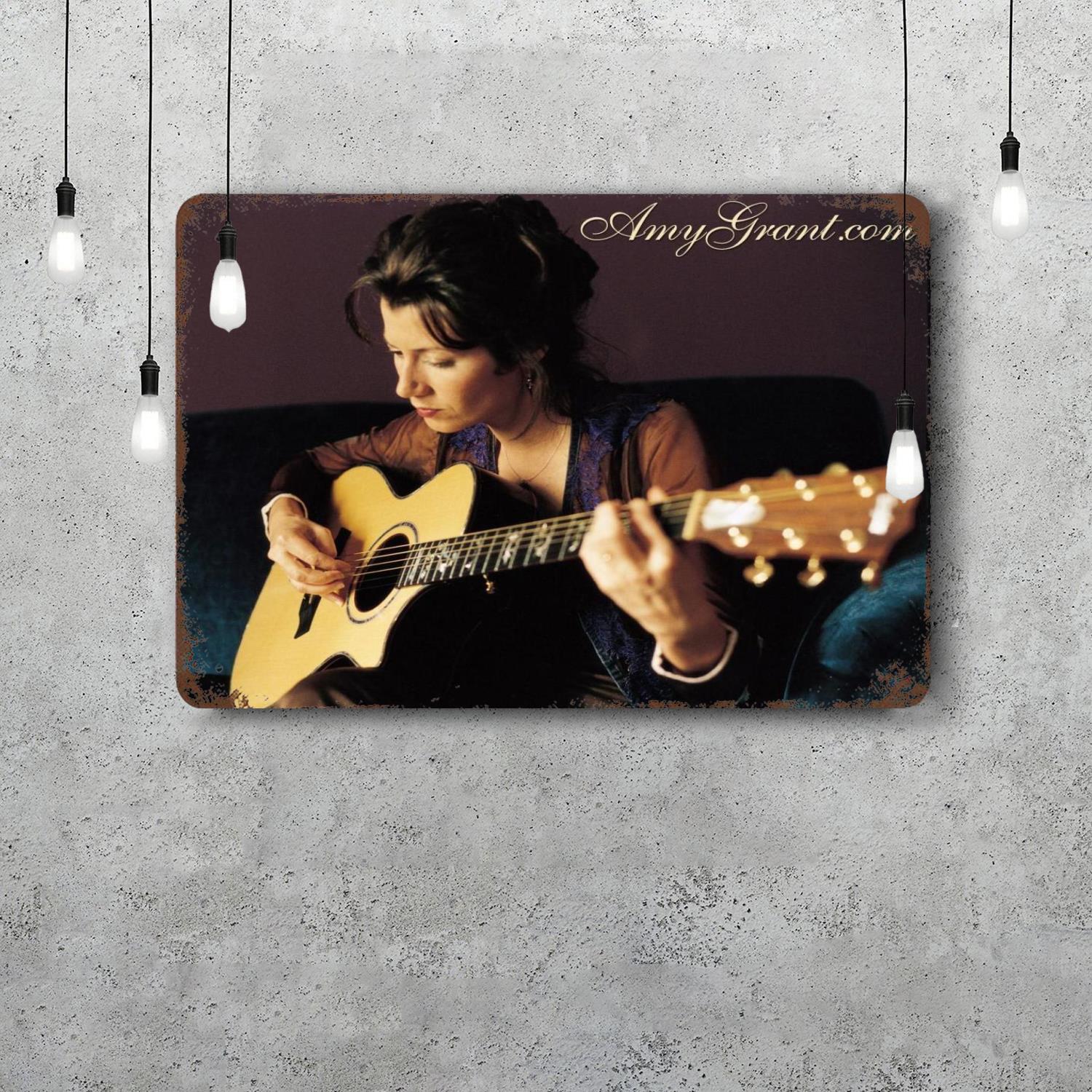

Amy Grant Vintage Metal Tin Signs Posters Decor Retro Metal Plaque Wall Art Decor for Garage Bar 20x30cm（7.8x11.8inch）