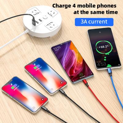 4 In 1 Multi Charger Cable For iPhone 14 13 12 15Pro Max Mini 3 In 1 Micro USB Type C Fast Charging Cable for Android iPhone Huawei