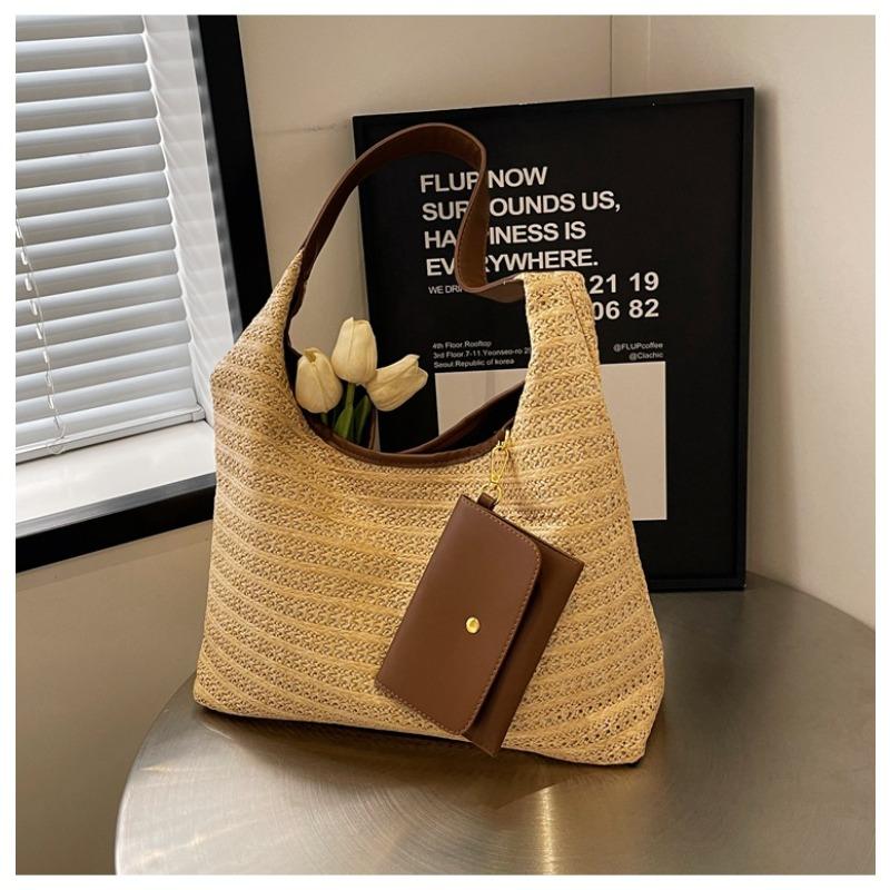 

Пляжная сумка женская новая ручной работы сумка через плечо большая вместимость сумка-тоут дорожная соломенная сумка хаки