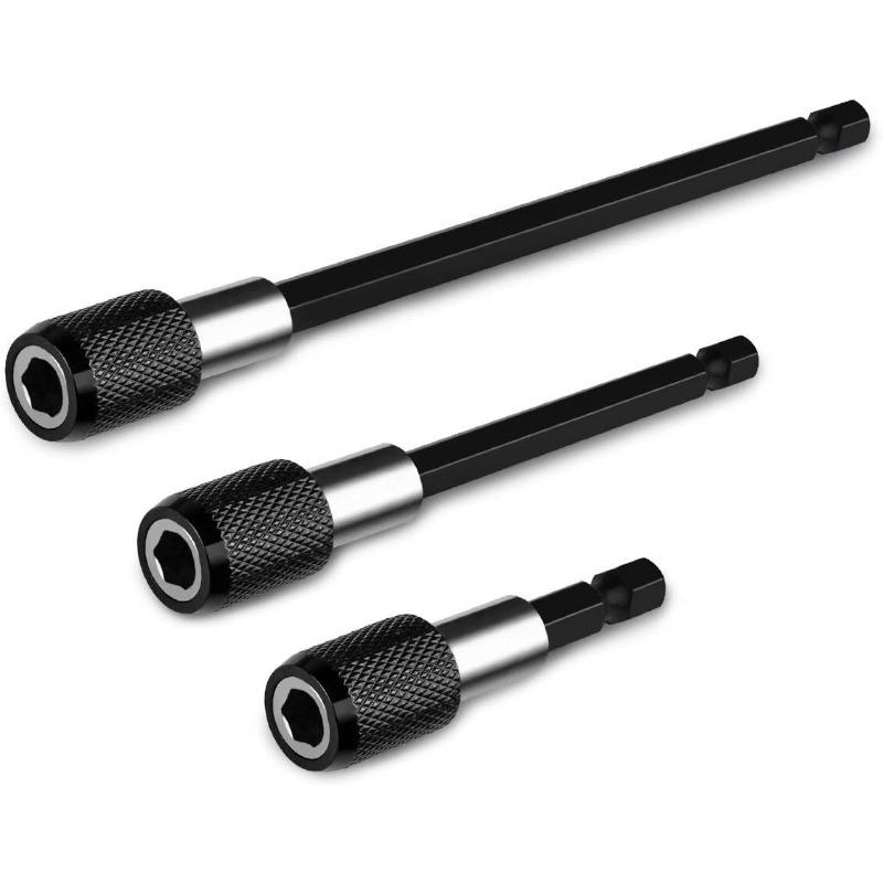 1/4 Inch Hex Shank Quick Release Bar Socket Screwdriver Bit Holder Magnetic Extension Chuck Adapter Screws Drill Driver Bit Set