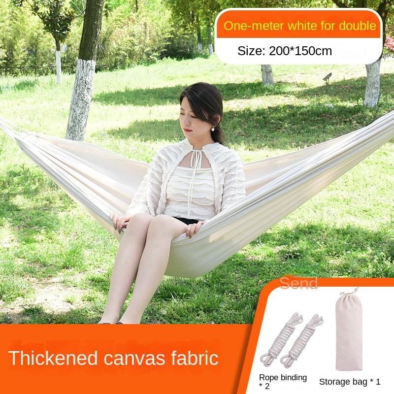 Hamac dublu din pânză în aer liber, dormitor, portabil, pentru interior, pentru uz casnic, leagăn, dormitor, pat pentru studenți, balansoar