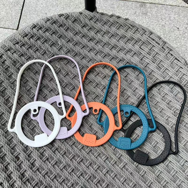 Silikon Wasserflaschengriff Isolierte Becher Kaffeetasse Durchmesser 85 bis 100 mm Tragbar Auslaufsicher Tassenband