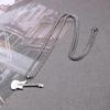 Street Mini Rock Music Guitar Pendant Fashion Titanium Steel Necklace Jewelry