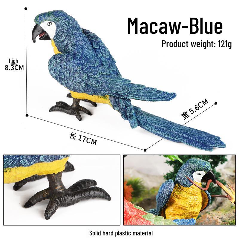 Children's Animal Simulation Toy Set: Eagle, Falcon, Secretary Bird, Owl Figurines