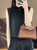 Wood Ear Lace Collar Silky Satin Sleeveless Slimming Vest for Women - Spring/Summer Temperament Shirt