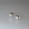 Modernlike 14k Gold-filled Silver Round Ball One-touch Earrings 10mm
