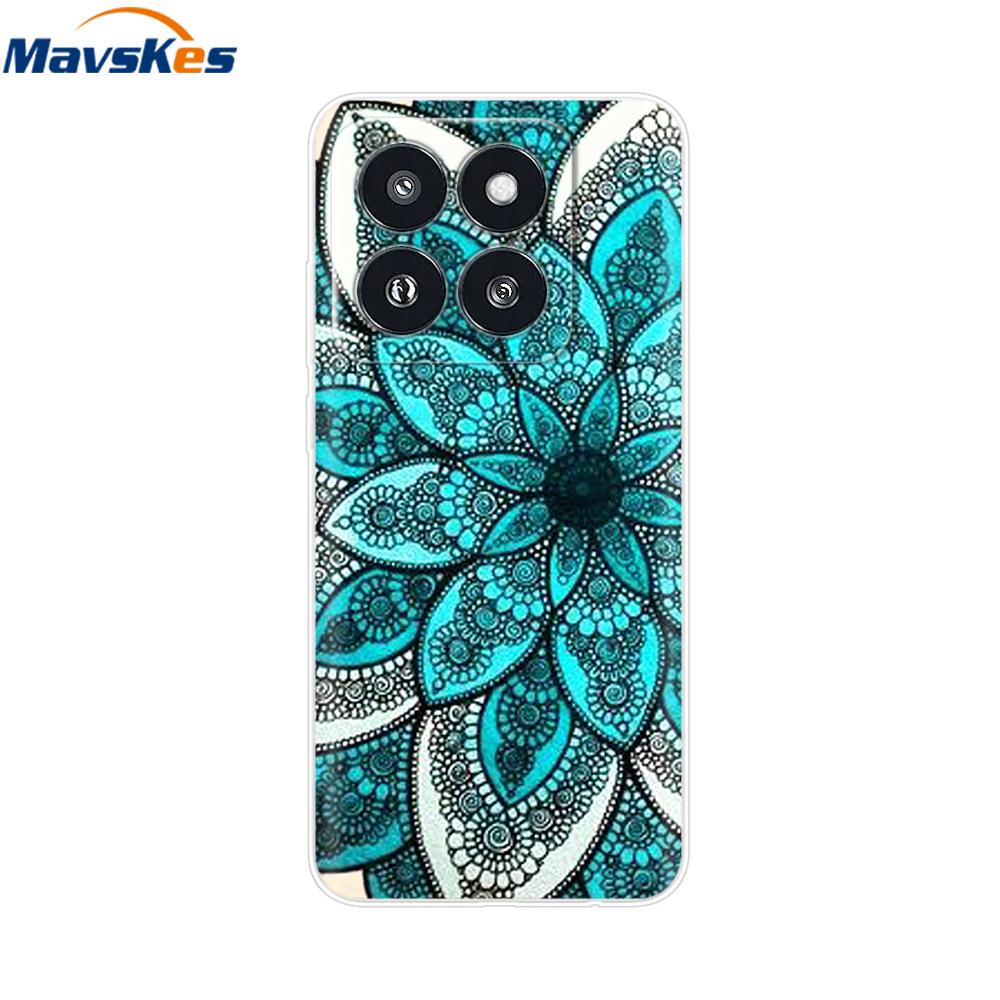 Phone Case For Xiaomi 14 Pro Case Soft Clear Painted Silicone Bumper Capa For Xiaomi 14 13T Mi 13T Pro Protect Transparent Cover