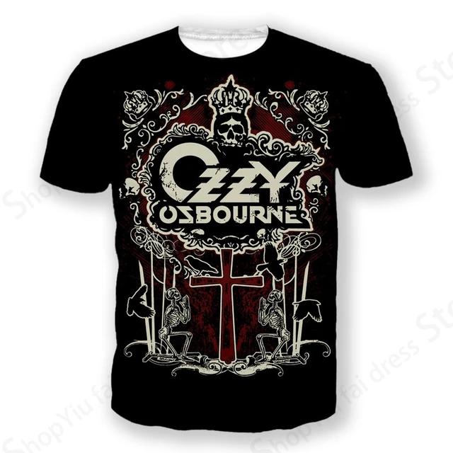 Rock Band T Shirt Ozzy Osbourne 3d Printed Tshirt Men Women Fashion T-shirt Hip Hop Tops Tees Graphic T-shirts Men Clothes Kids
