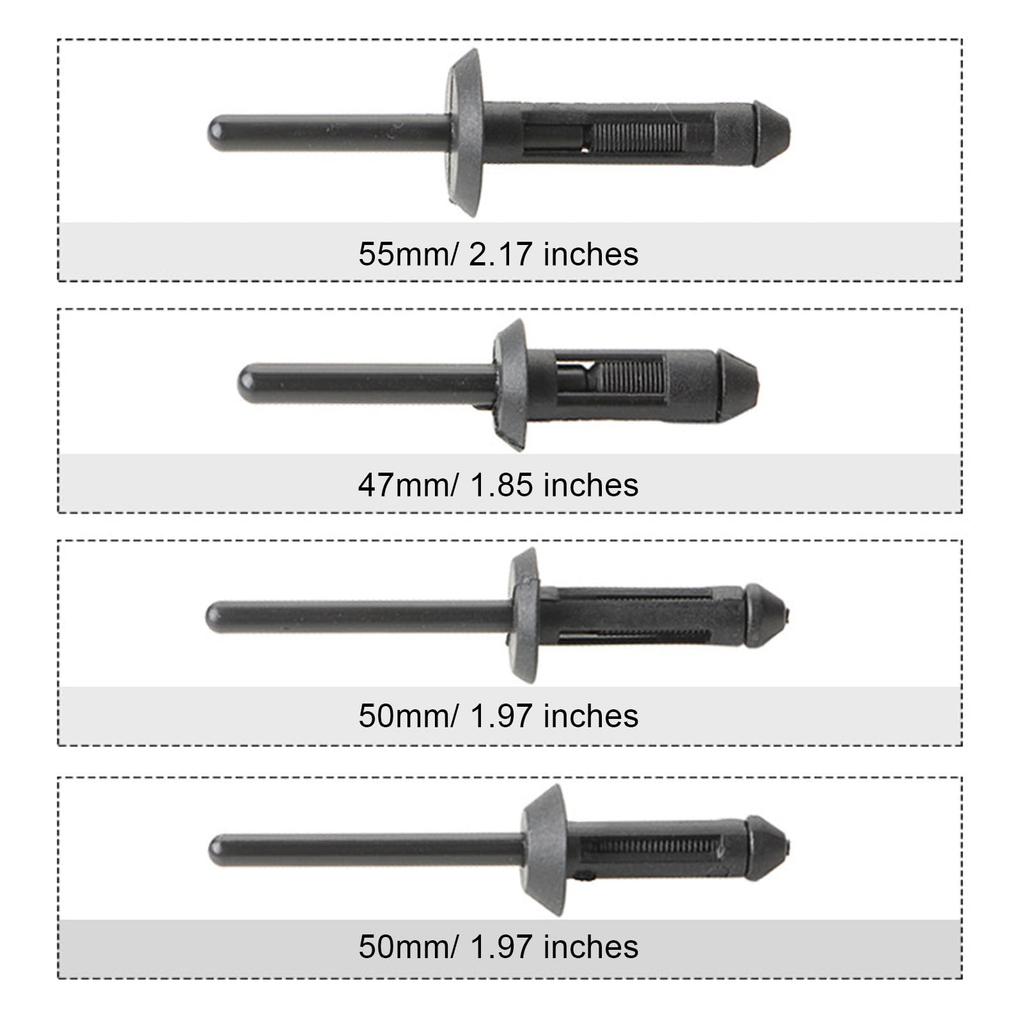 Professional Rivet Tool Hand Riveter Manual Rivet Tool with 40 Plastic Rivets for Car Door Panels Set, Single-Handed Tool,