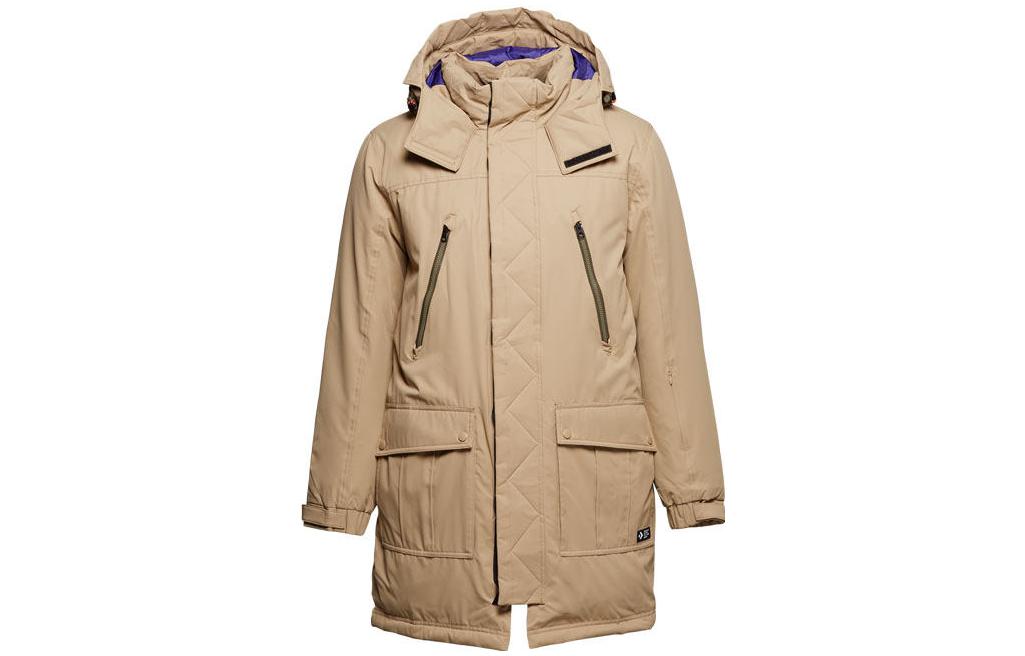 Converse Down Jackets Men s Khaki Hooded Moderate Other 10006875-A02 M