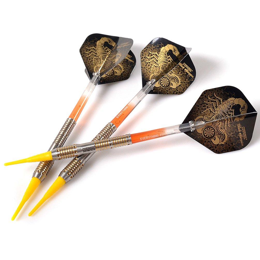 

CUESOUL BLACK SCORPION 18g Tungsten Soft Tip Darts Set with Titanium Coated Barrels (CSBS-F3306-18)