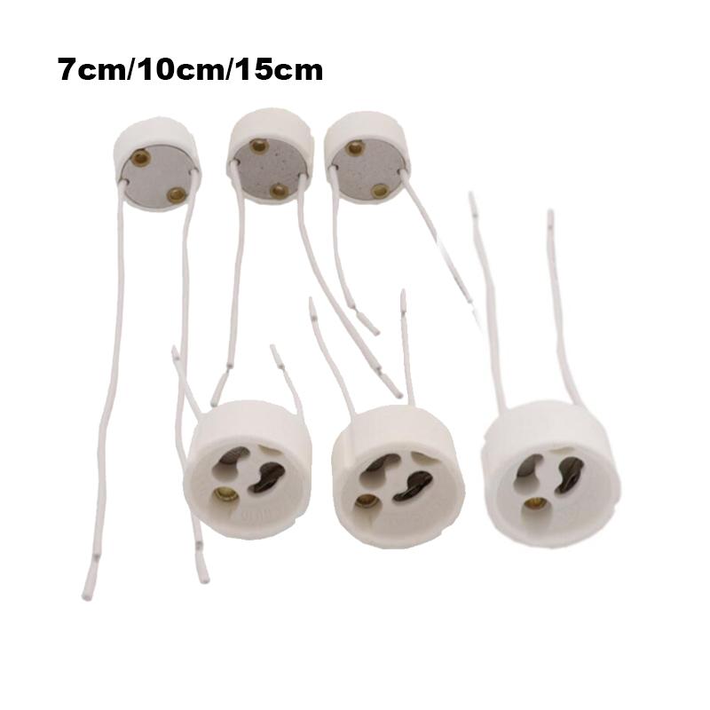 GU10 Lamp Base Socket Holder Converter LED Bulb Connector For Halogen Ceramic Light Wire Jack