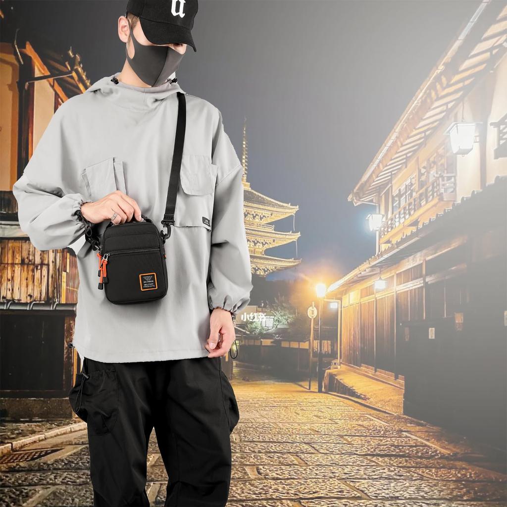 iBUTSARU Shoulder Waist Shoulder Crossbody Popular for Business and Commuting Men's Bag, Bag, Handbag, Bag, Bag, Waterproof, Small, Lightweight, Mini,