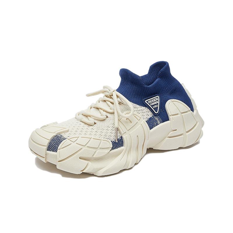 Ins Koreanisches Paar Runde Spitze Fliegen Gestrickte Gummischuhe Herbst Neue Studenten Sportschuhe Laufen Freizeit