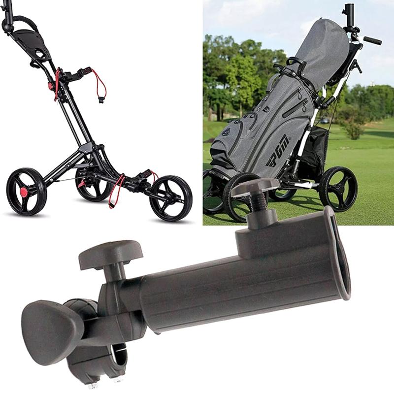 Universeller Golfwagen-Schirmhalter Verstellbarer Golf-Trolley-Schirmständer-Clip Buggy Kinderwagen Rollstuhl Schirmhalterung