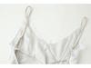 European American Women's Lace Patchwork Satin Sling Dress
