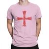 Herren T-Shirt Distressed Kreuzritter Templerorden Kreuz T-Shirts Premium Baumwolle T-Shirt Rundhals T-Shirt Kurzarm Kleidung Übergröße