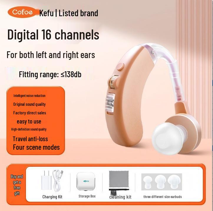 Kefu Hörgerät mit Geräuschunterdrückung für Schwerhörigkeit bei Senioren