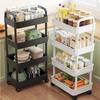 Compact Multi-Layer Movable Storage Rack for Snacks and Bathroom Essentials