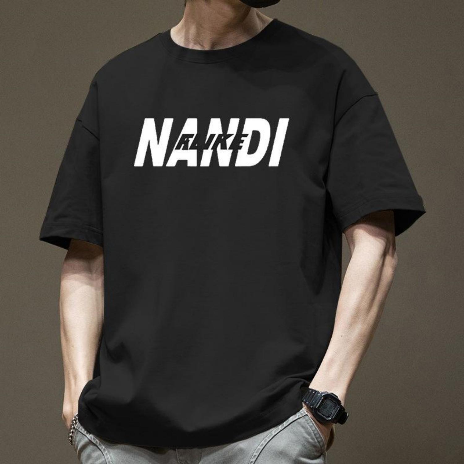 

Short Sleeve Loose Cotton Top Crew Neck Print T-Shirts Men’s S