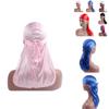 Luxuriöses einfarbiges Durag Kopftuch Piratenkappe Unisex Hut mit glattem Seidenfinish