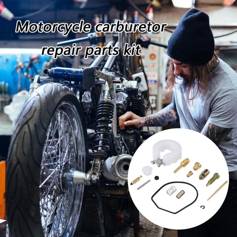 Float Needle Valves Set Idle Screw Motorcycle Carburettor Parts PHBN PHVA Repair Kit Rebuild Assembly Easy Installation