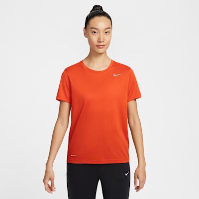 Nike Dri Fit T Shirt Women s University Orange XS