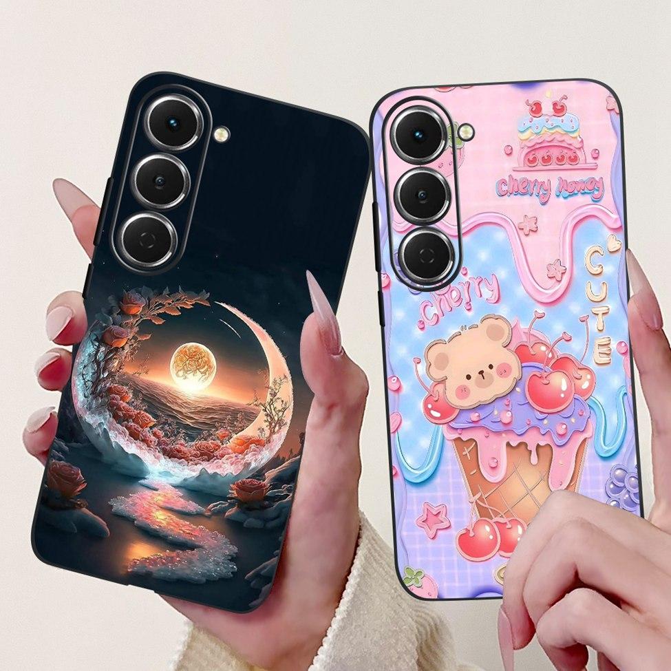 Casing For Tecno Spark 40Pro KM6 Cover For Techno Spark 40 Pro Case Silicone Luxury Butterfly Love Fashion Flowers Cool Painted