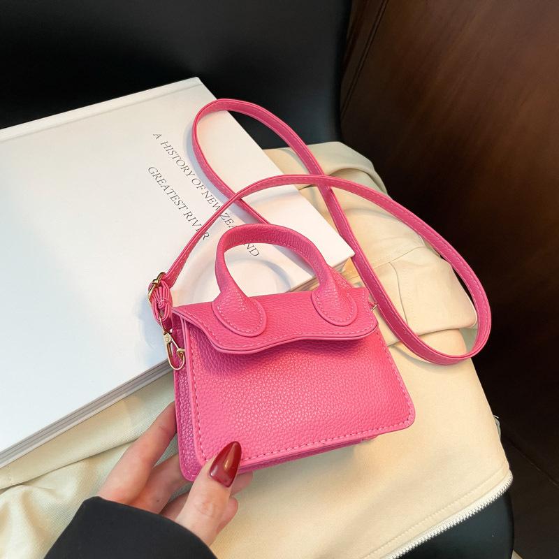 Lychee Pattern Casual Handbag Women's Early Autumn New Fashion Small Bag Autumn Crossbody Small Square Bag Mouth Red Envelope