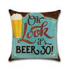 Retro Beer Cushion Cover Beer Throw Pillow Case Cover Cojines Decorativos Para Sofa Housse De Coussin Kussenhoes Funda Cojin
