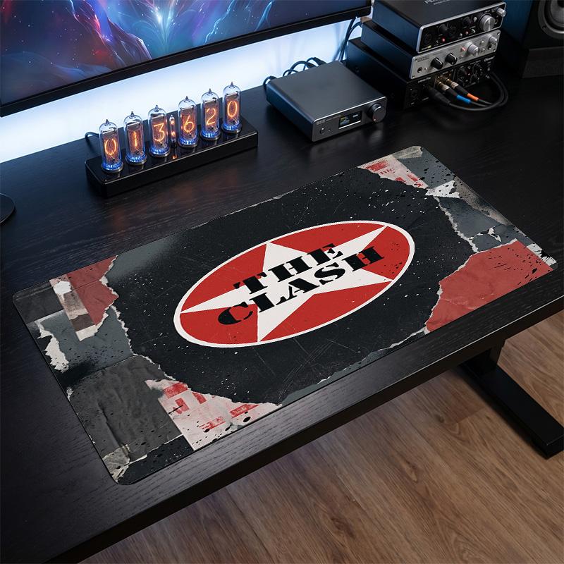 The Clash Print Large Mouse Pad Smooth Surface Anti?Slip Desk Mat For Gaming Office Laptop Decoration