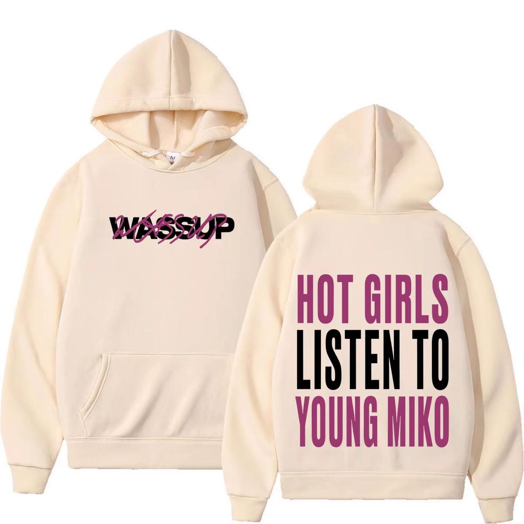 Rapper Young Miko Tour 2026 Print Hoodie Men Women Fashion Pullover Winter Long-sleeved Casual Loose Soft Cotton Sweatshirt
