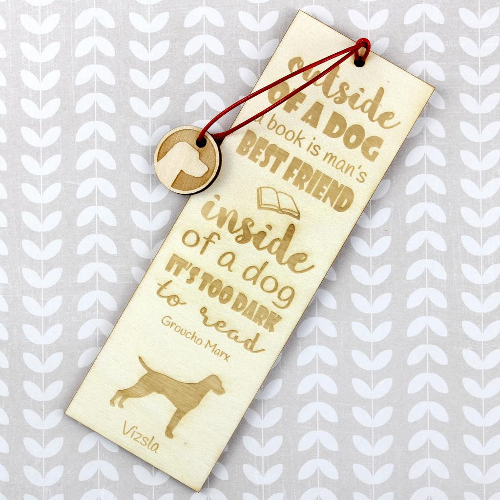Vizsla - dog bookmark, personalized bookmark, gift for bookworm from Art-Dog brand