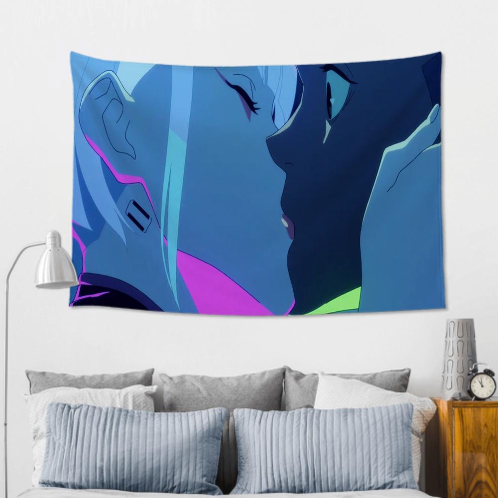 CCyberpunk EEdgerunners Tapestry Room Decor Wall Cloth Party Hanging Background Room Decor Baby Room