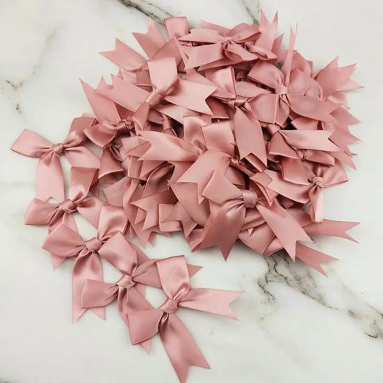 50 Adet Saten Kurdele Fiyonklar 3.3" El Sanatları Fiyonkları Hediye Paketleme Düğün Dekoru Dikiş Scrapbooking DIY El Sanatları Saç Aksesuarları
